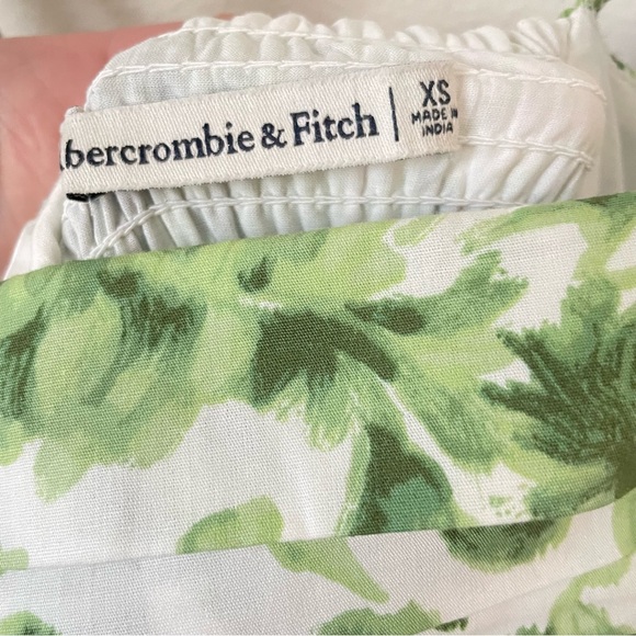 Abercrombie & Fitch Green and White Floral Midi Dress - Picture 6 of 7